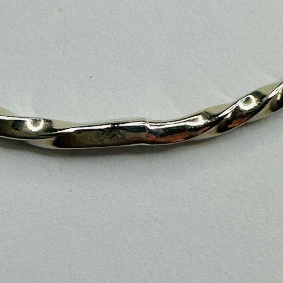 Sterling Silver Dainty Rope Twist Bangle Bracelet - Picture 5 of 6